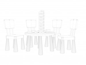 children chair 3D 모델