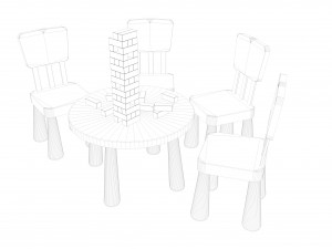children chair 3D 모델