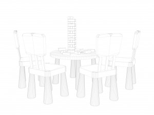children chair 3D 모델