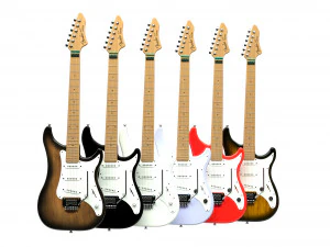 colecci&oacute;n de guitarras el&eacute;ctricas Modelo 3D