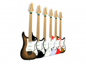 electric guitar collection 3D Model