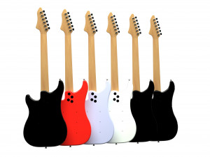 electric guitar collection 3D Model