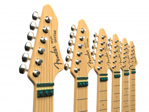 electric guitar collection 3D Model