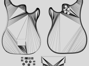electric guitar collection 3D Model