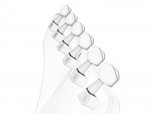 electric guitar collection 3D Model