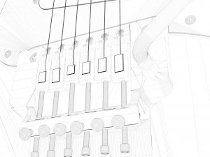 electric guitar collection 3D Model