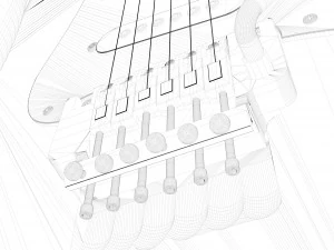 electric guitar collection 3D Model
