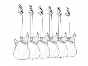 electric guitar collection 3D Model