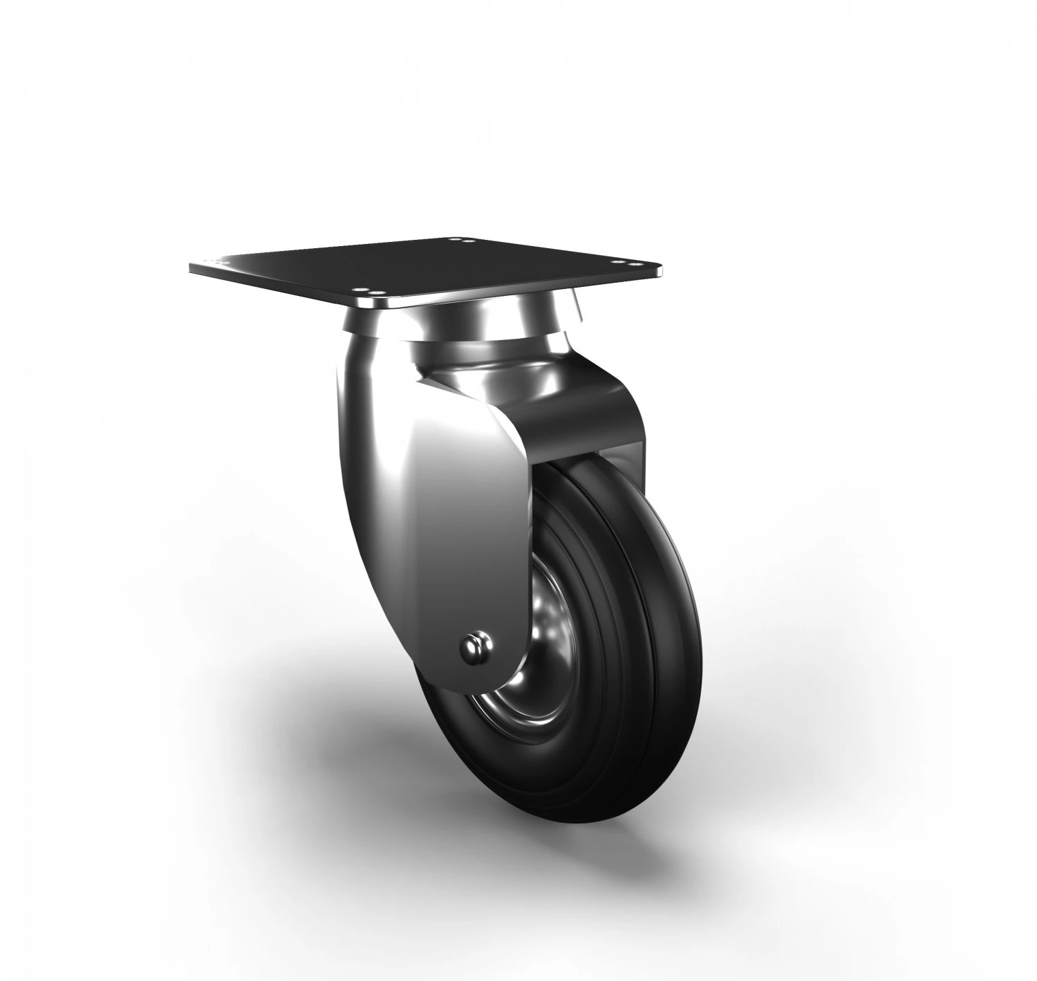 swivel rubber wheel 3D Model .c4d .max .obj .3ds .fbx .stl .blend