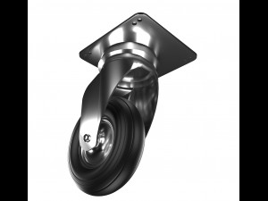 swivel rubber wheel 3D Model