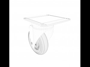 swivel rubber wheel 3D Model