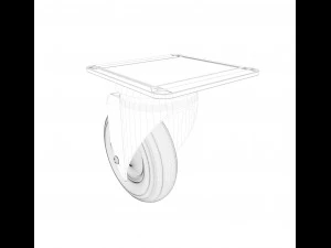 swivel rubber wheel 3D Model