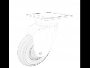 swivel rubber wheel 3D Model