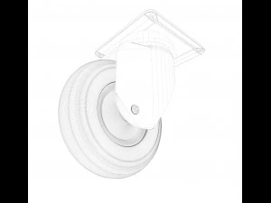 swivel rubber wheel 3D Model