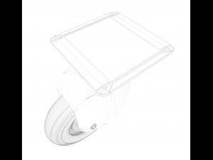 swivel rubber wheel 3D Model