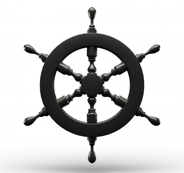 ships rudder wheel 3D-Modell .c4d .max .obj .3ds .fbx .stl .blend 