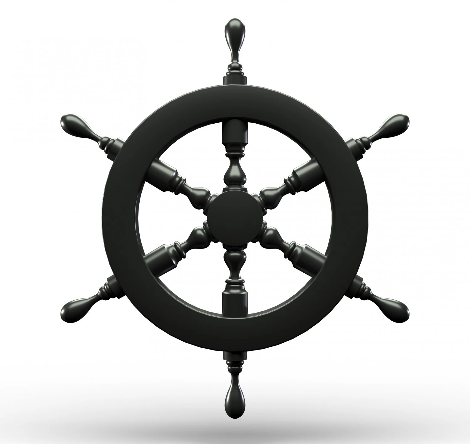 ships rudder wheel 3D Model .c4d .max .obj .3ds .fbx .stl .blend 
