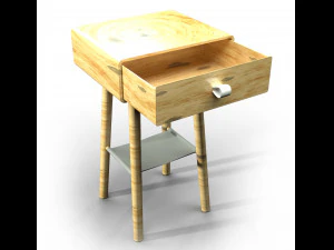 wood commode 3D Model