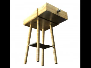 wood commode 3D Model