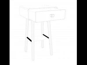 wood commode 3D Model