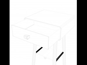wood commode Modelo 3D