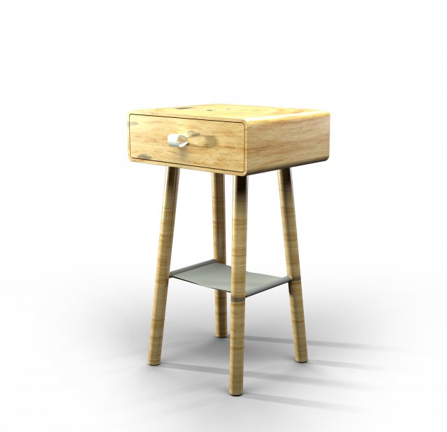 wood commode Modelo 3D .c4d .max .obj .3ds .fbx .stl .blend 