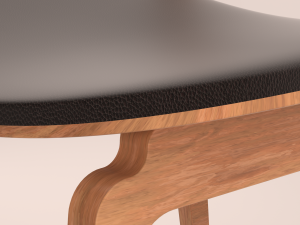 modern leather chair 3D 模型