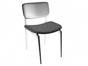modern leather chair 3D 模型
