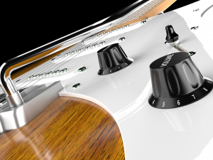 fender electric guitar Modello 3D