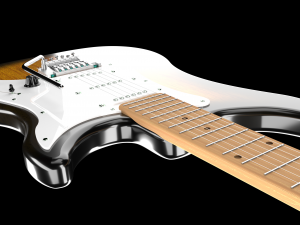 fender electric guitar Modello 3D