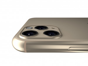apple iphone 11 pro max gold Model 3D