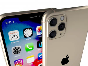 apple iphone 11 pro max gold 3D Model