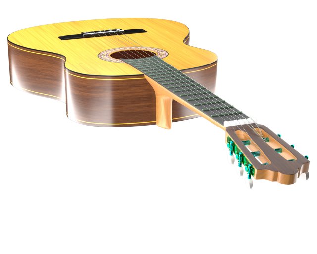 classic guitar Modelo 3D .c4d .max .obj .3ds .fbx .stl .blend 
