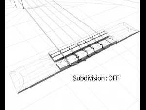 클래식 기타 3D 모델