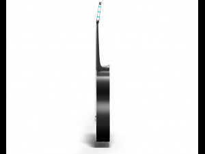 black classic guitar 3D Модель