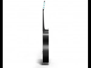 guitare classique noire Modèle 3D