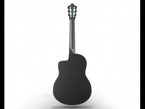 black classic guitar 3D Model