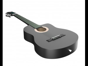 black classic guitar 3D Model