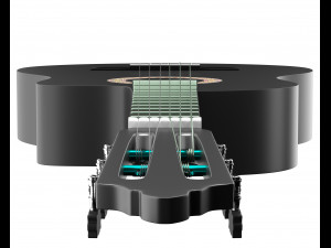 black classic guitar 3D Model