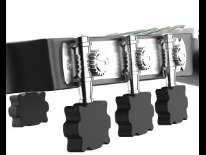 siyah klasik gitar 3D Model