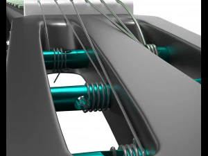 siyah klasik gitar 3D Model