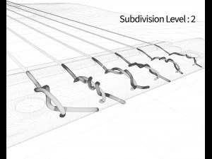 siyah klasik gitar 3D Model