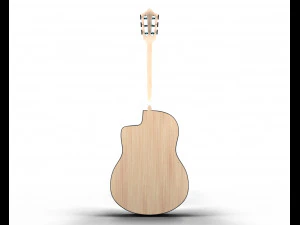 guitarra cl&aacute;ssica escura Modelo 3D