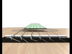 dark classic guitar Modello 3D