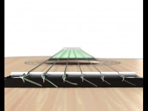 guitarra cl&aacute;ssica escura Modelo 3D
