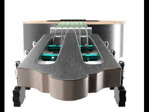 guitarra cl&aacute;ssica escura Modelo 3D
