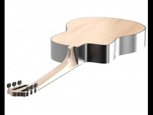 guitarra cl&aacute;ssica escura Modelo 3D