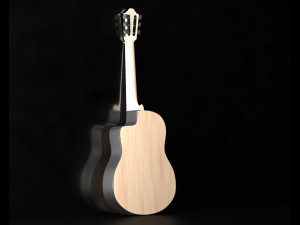 dark classic guitar Modello 3D