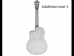 dark classic guitar Modello 3D