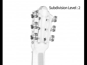 dark classic guitar Modello 3D